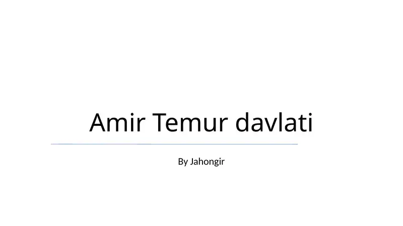 Amir Temur davlati