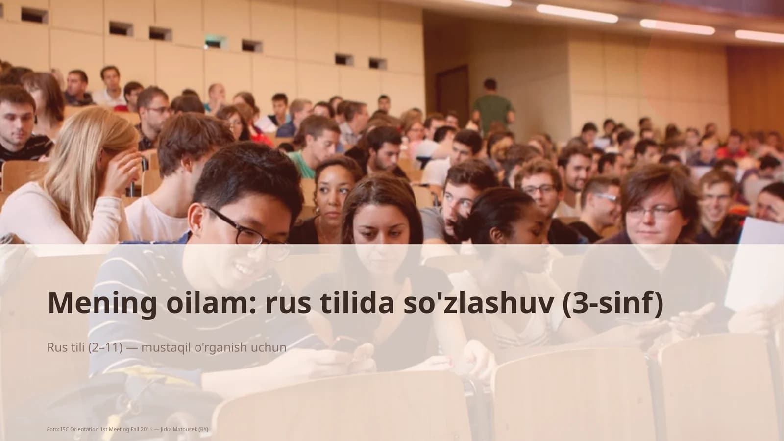 Mening oilam: rus tilida so'zlashuv (3-sinf)