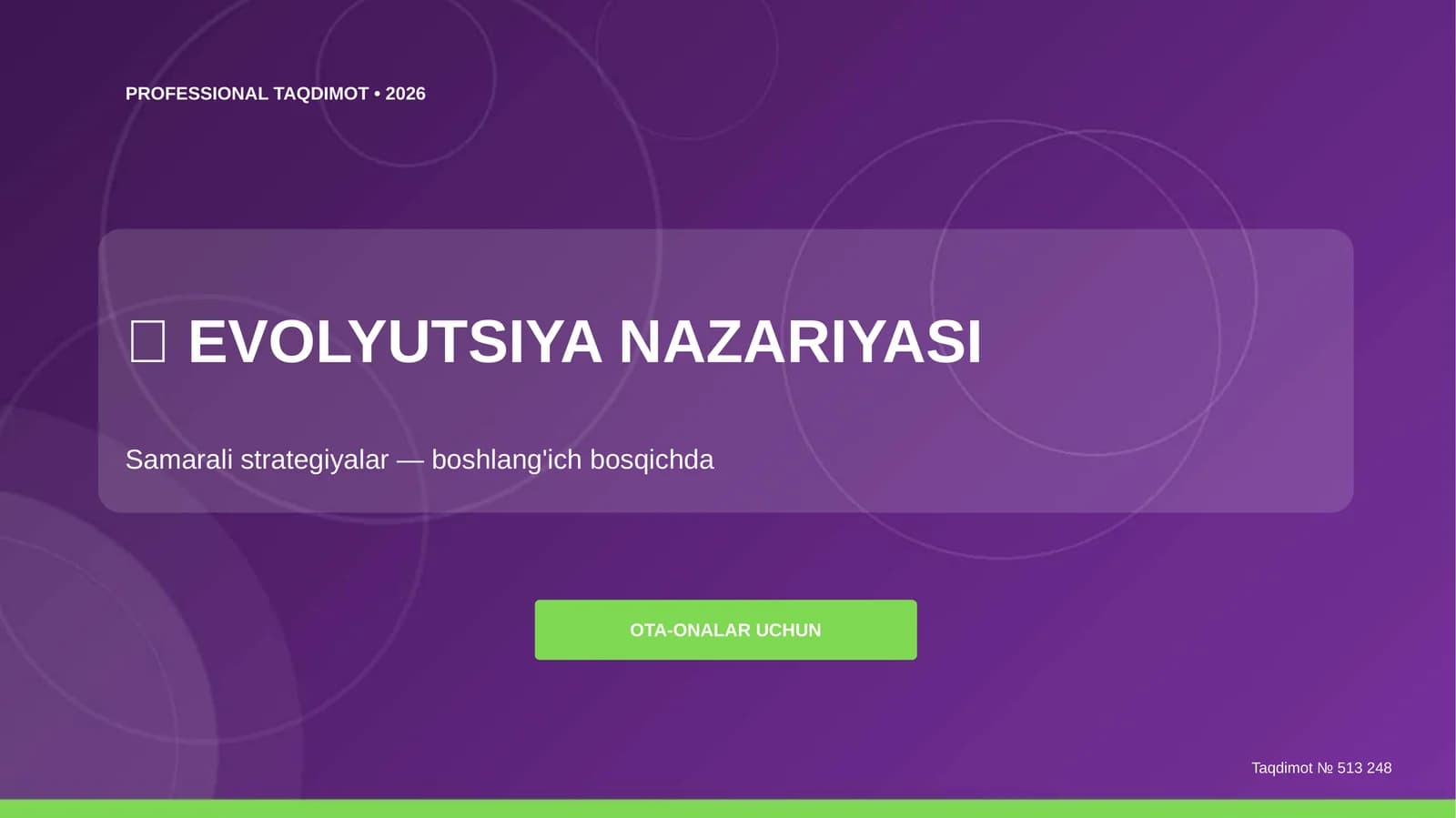 EVOLYUTSIYA NAZARIYASI