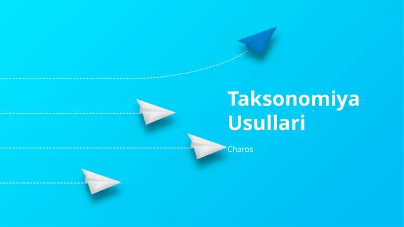 Taksonomiya Usullari