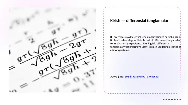 Differensial tenglamalar