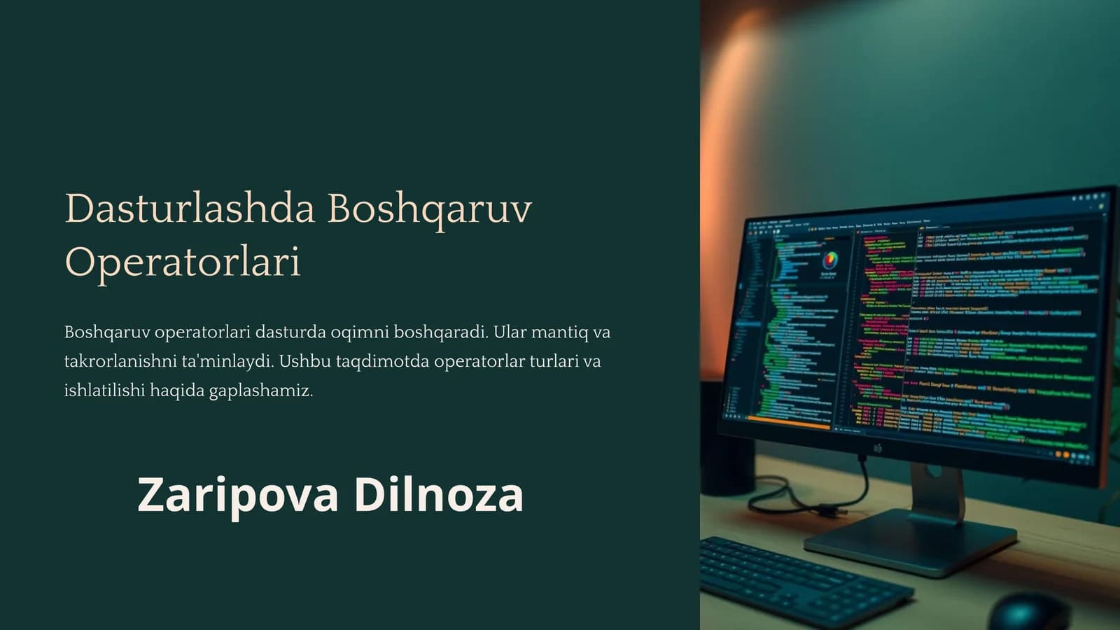 Boshqaruv Operatorlari