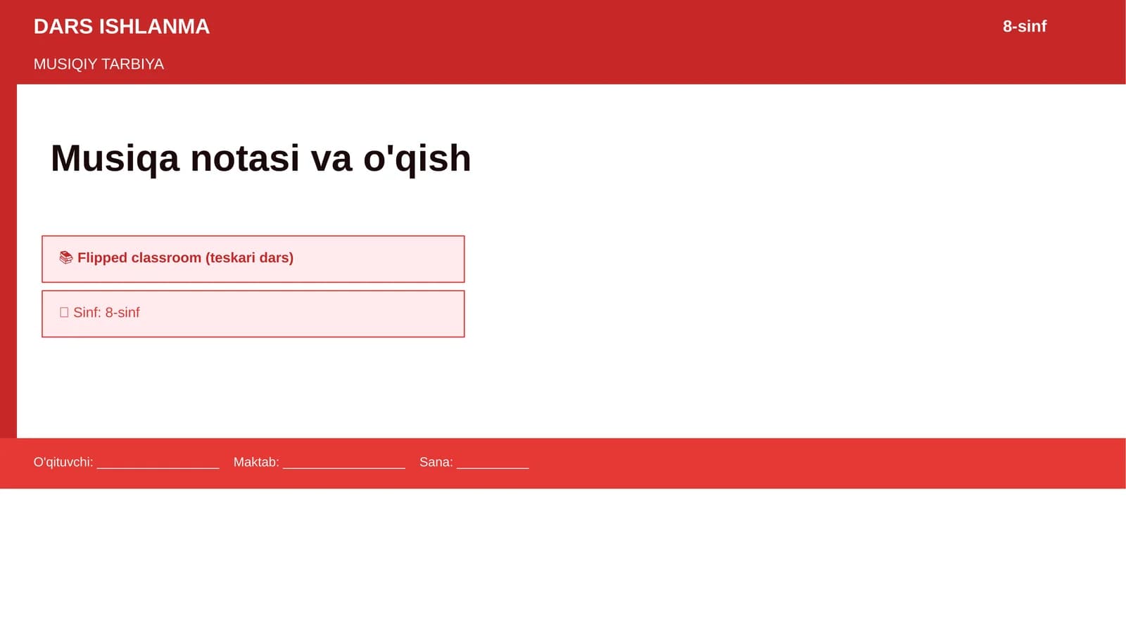 DARS ISHLANMA