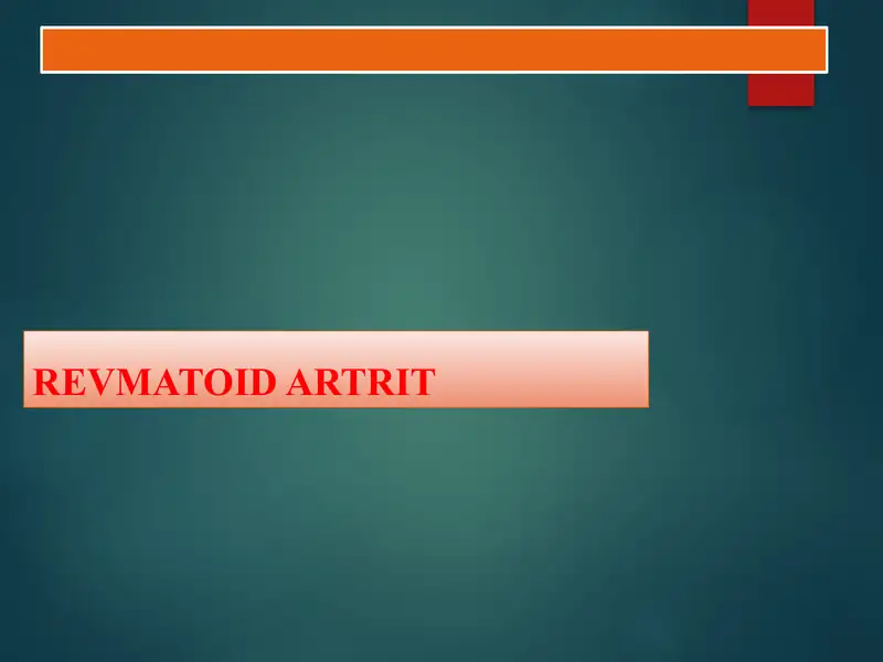 Revmatoid artrit