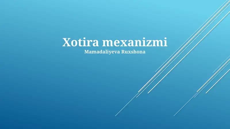 Xotira mexanizmi