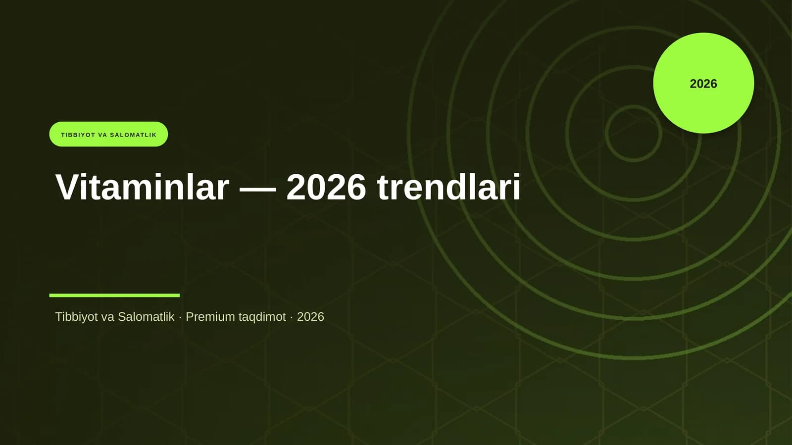 Vitaminlar — 2026 trendlari