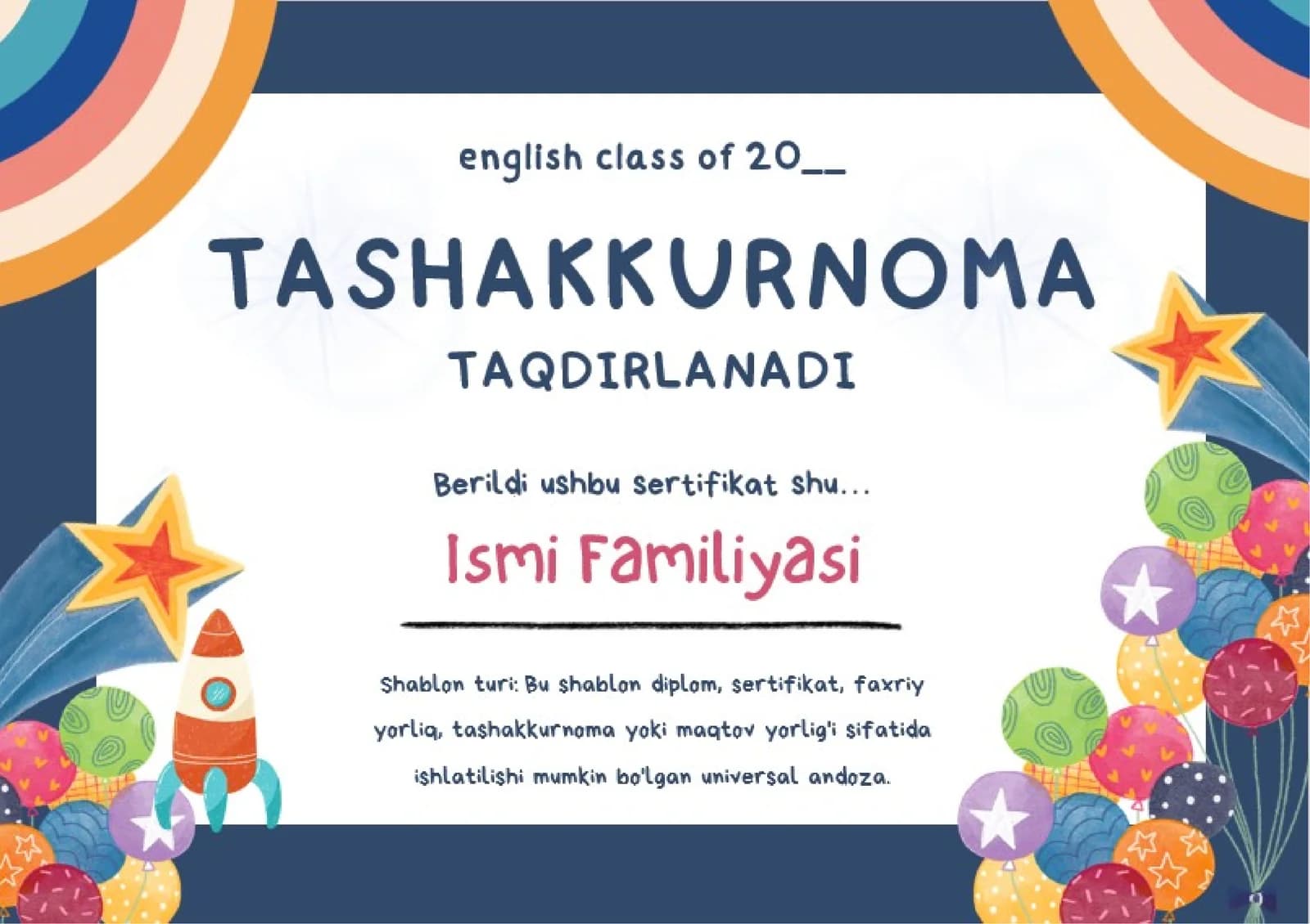 TASHAKKURNOMA