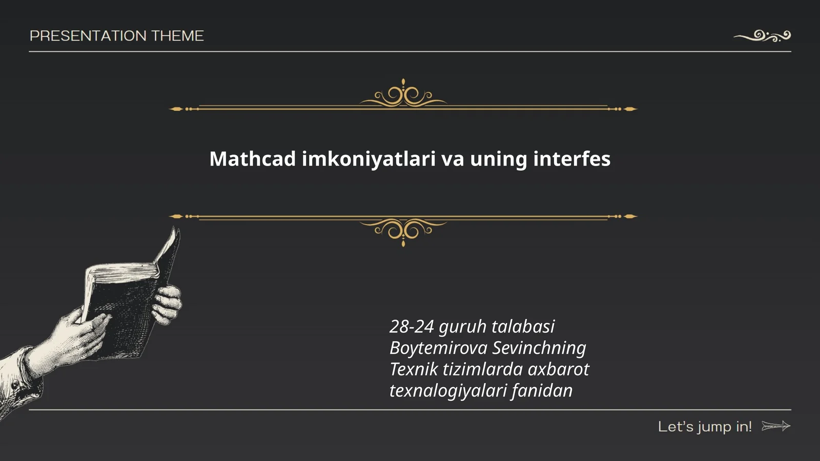 Mathcad imkoniyatlari va uning interfesi