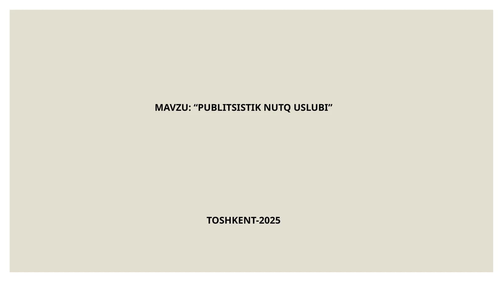 PUBLITSISTIK NUTQ USLUBI