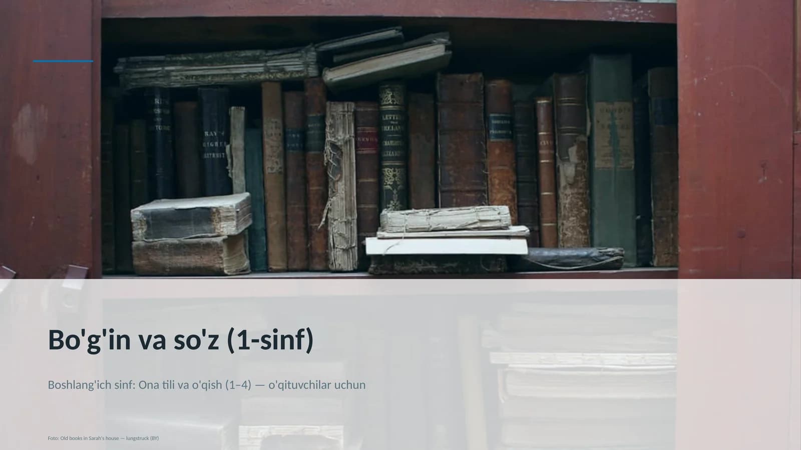Bo'g'in va so'z (1-sinf)