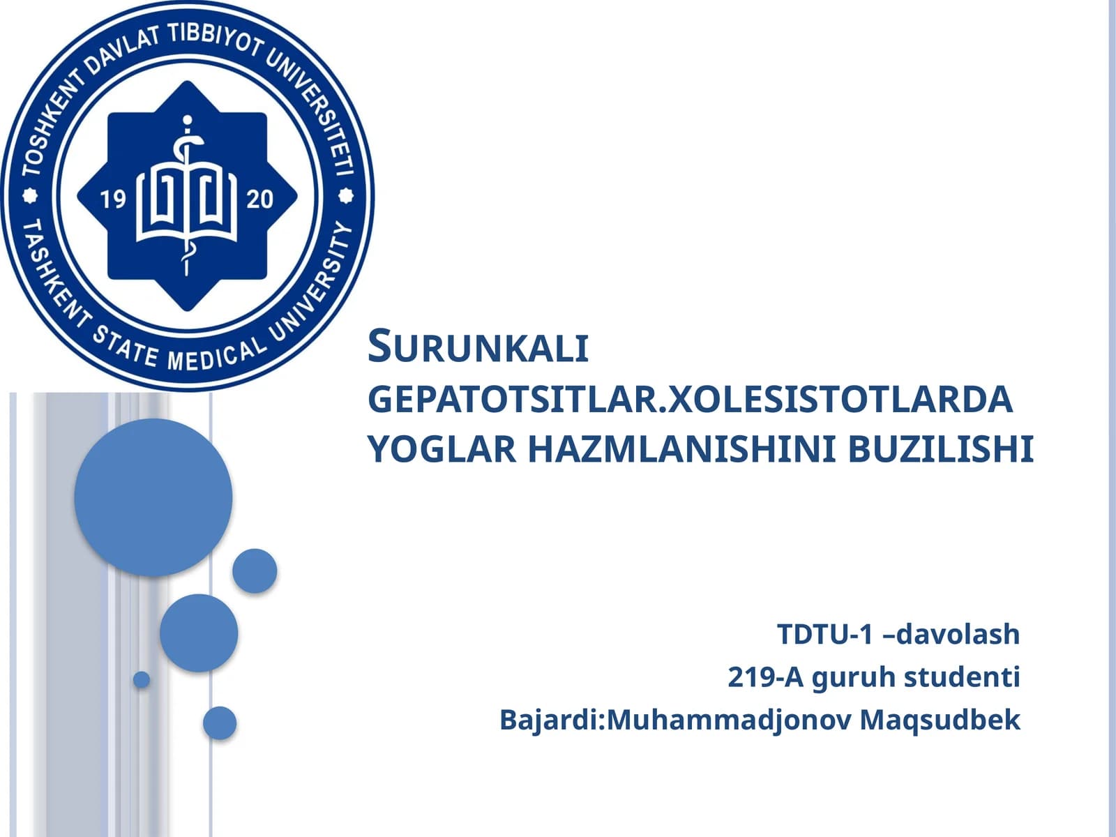 TDTU-1 –davolash