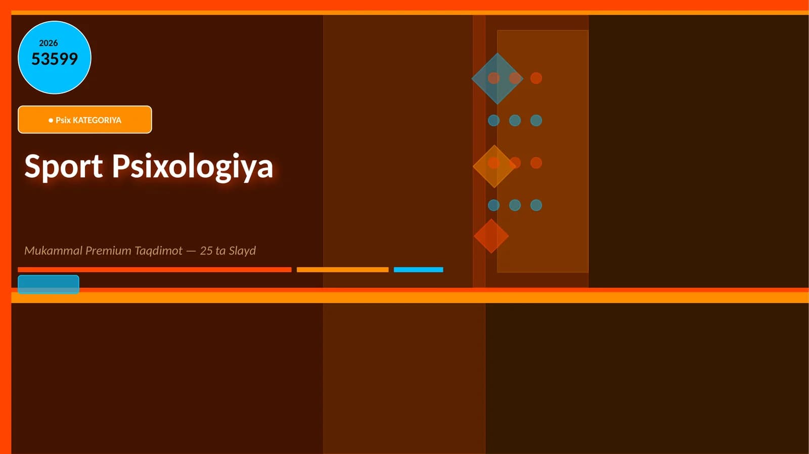 Sport Psixologiya Mukammal Premium Taqdimot — 25 ta Slayd
