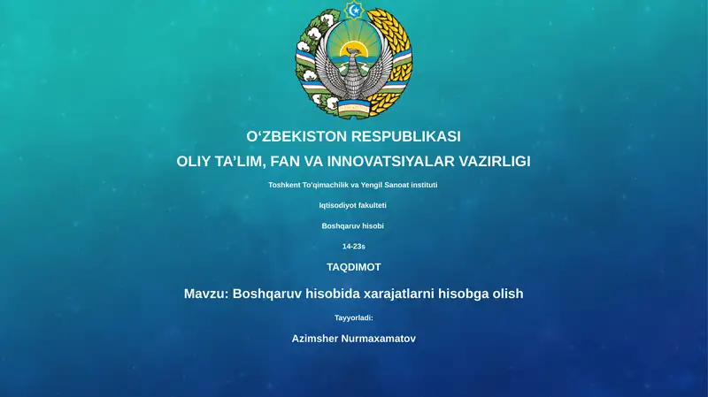 Xarajatlar hisobi