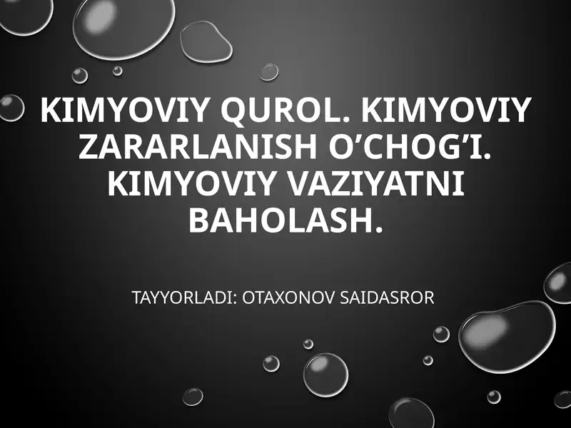 Kimyoviy Qurol