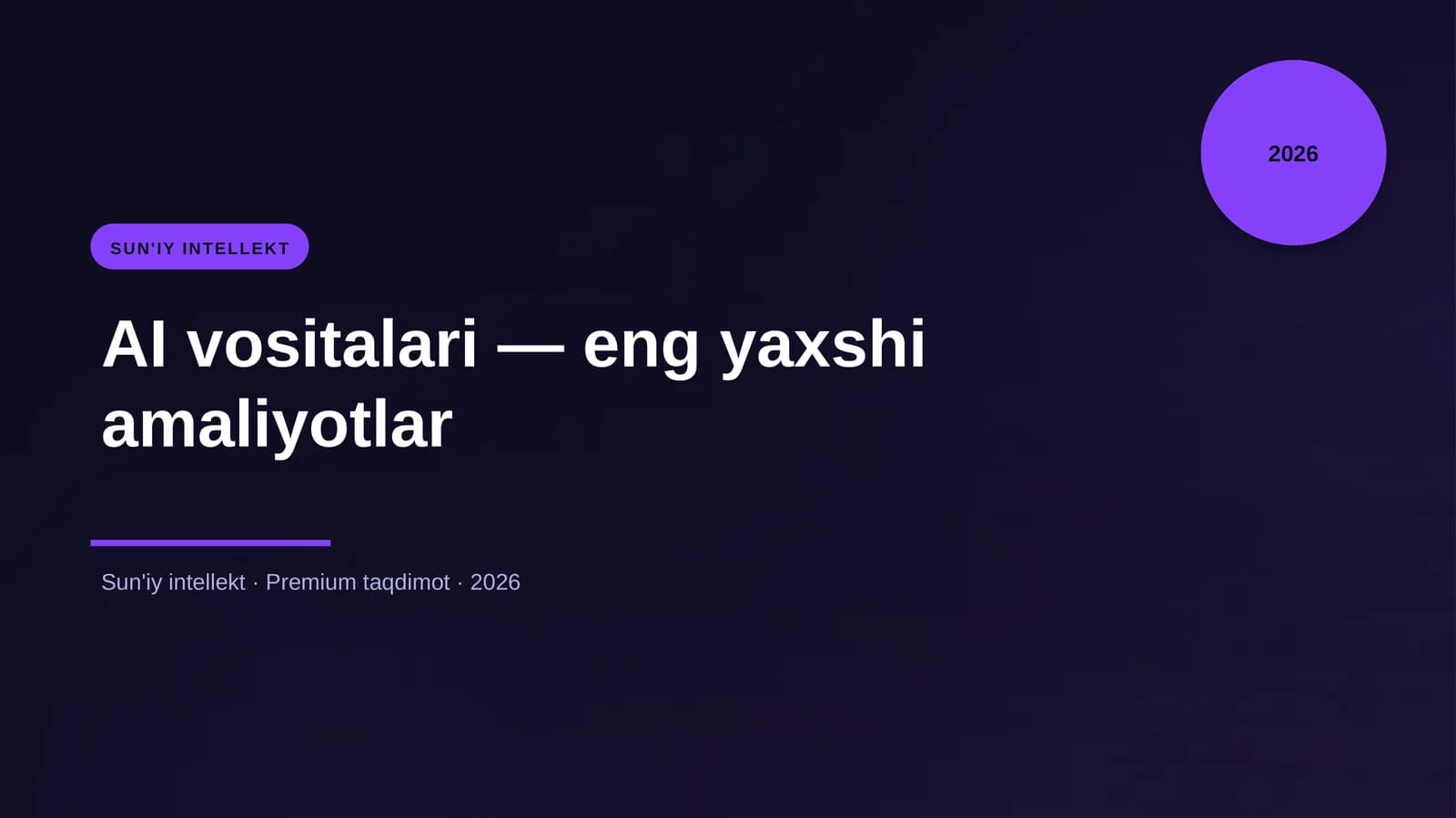AI vositalari — eng yaxshi amaliyotlar