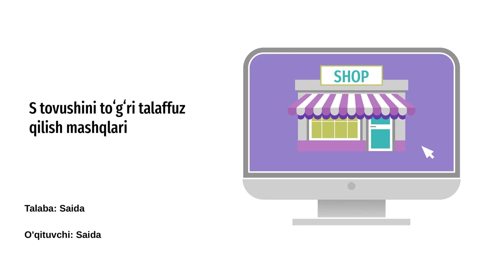 S tovushini toʻgʻri talaffuz qilish mashqlari