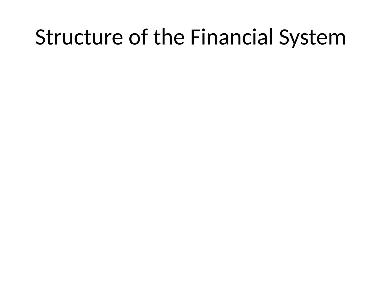 Structure of the Financial System