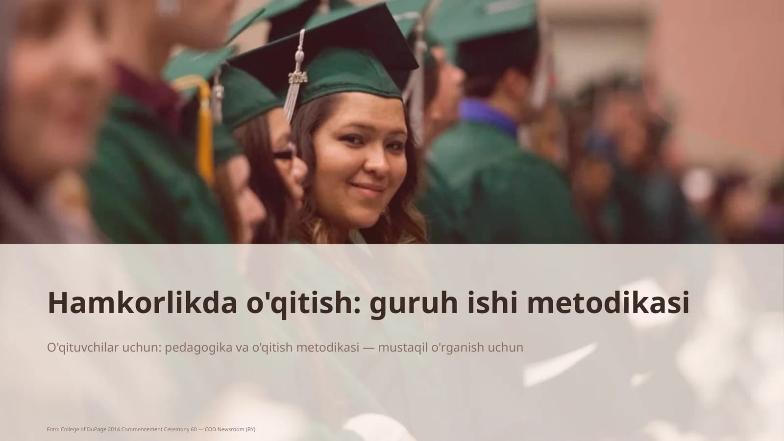 Hamkorlikda o'qitish: guruh ishi metodikasi