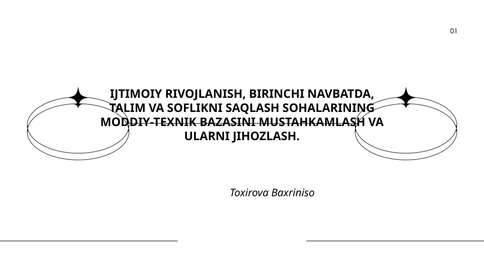 Ta'lim va Soflikni Saqlash Sohasi