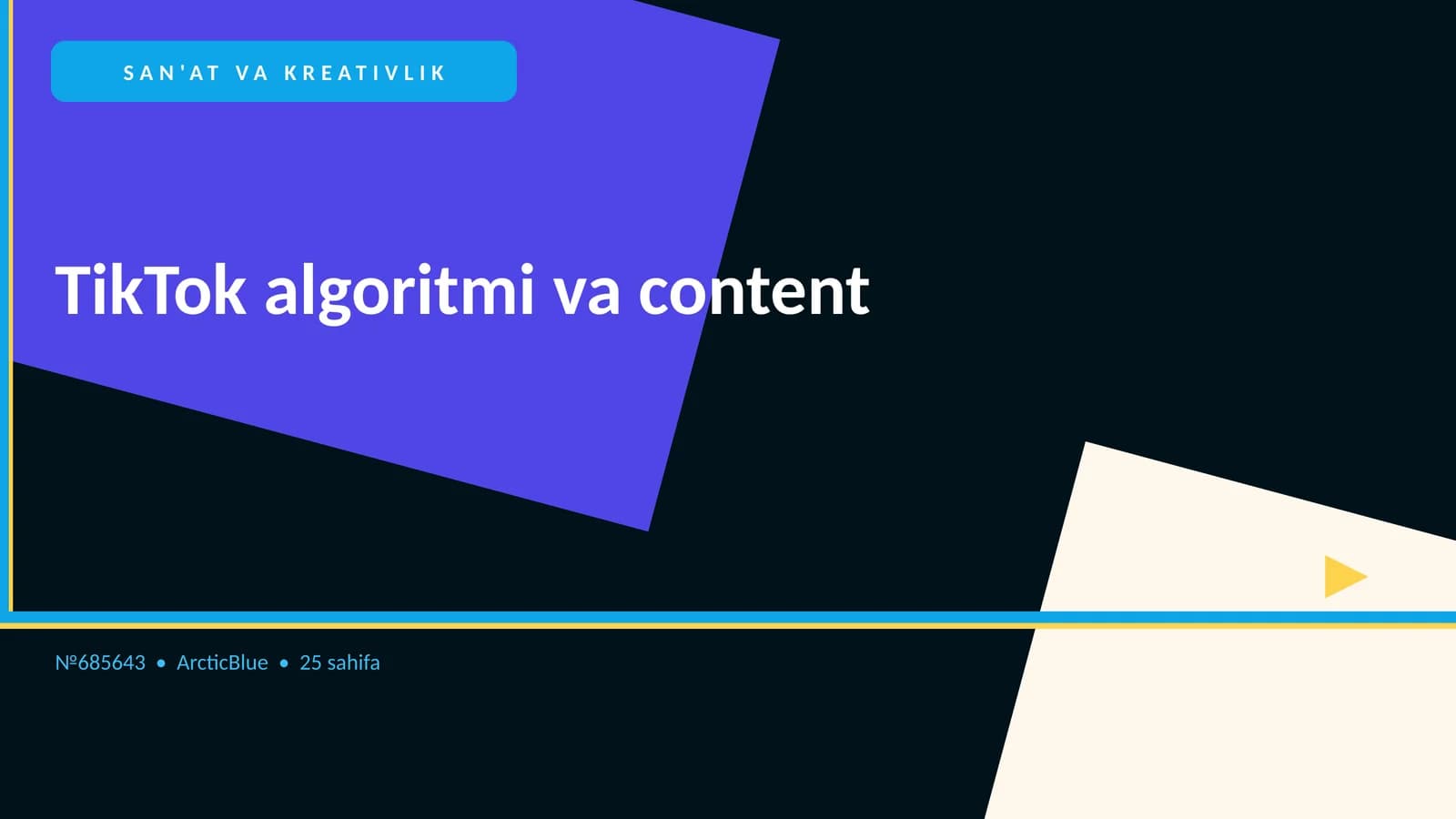 TikTok algoritmi va content