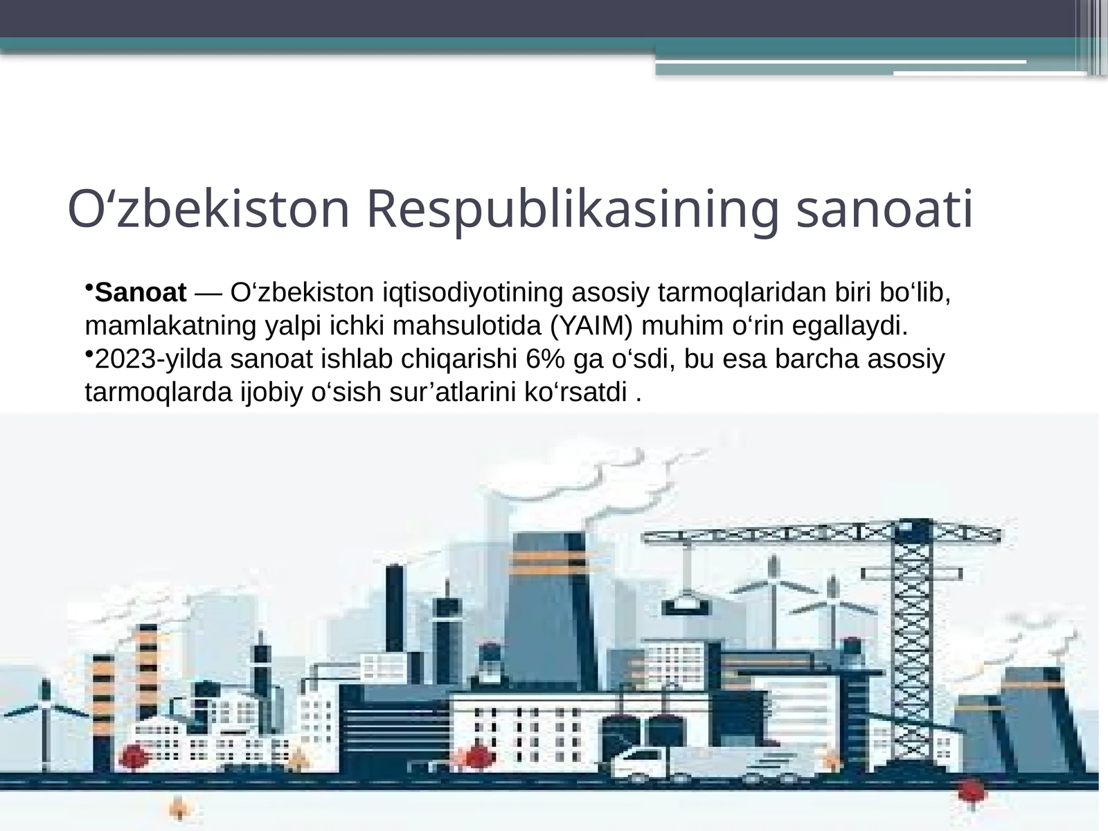 O‘zbekiston Respublikasining sanoati