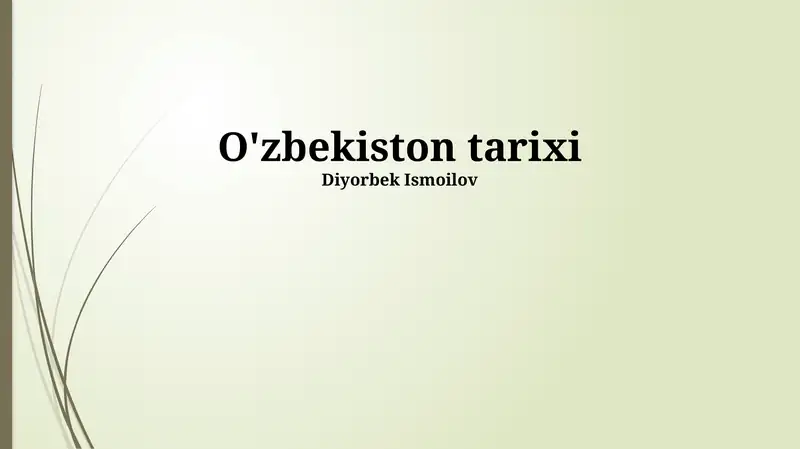 O'zbekiston tarixi