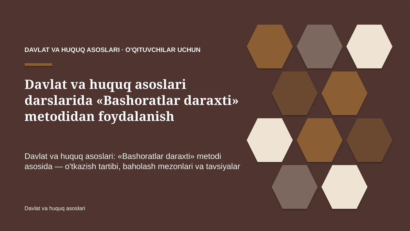 davlat va huquq asoslari darslarida bashoratlar daraxti metodidan foydalanish 7810