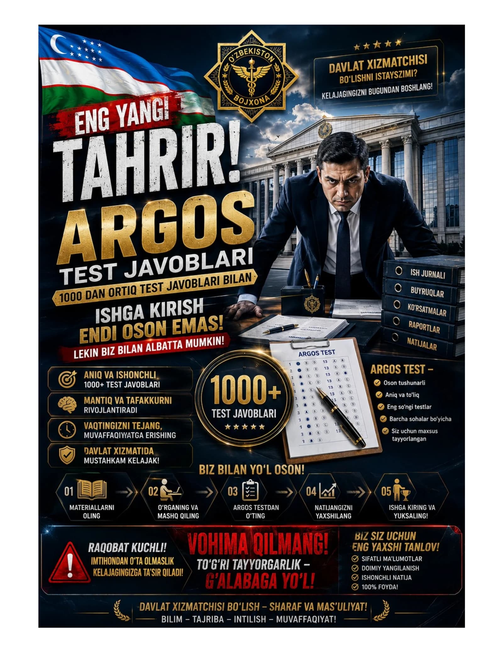 Argos test javoblari Yangi tahriri