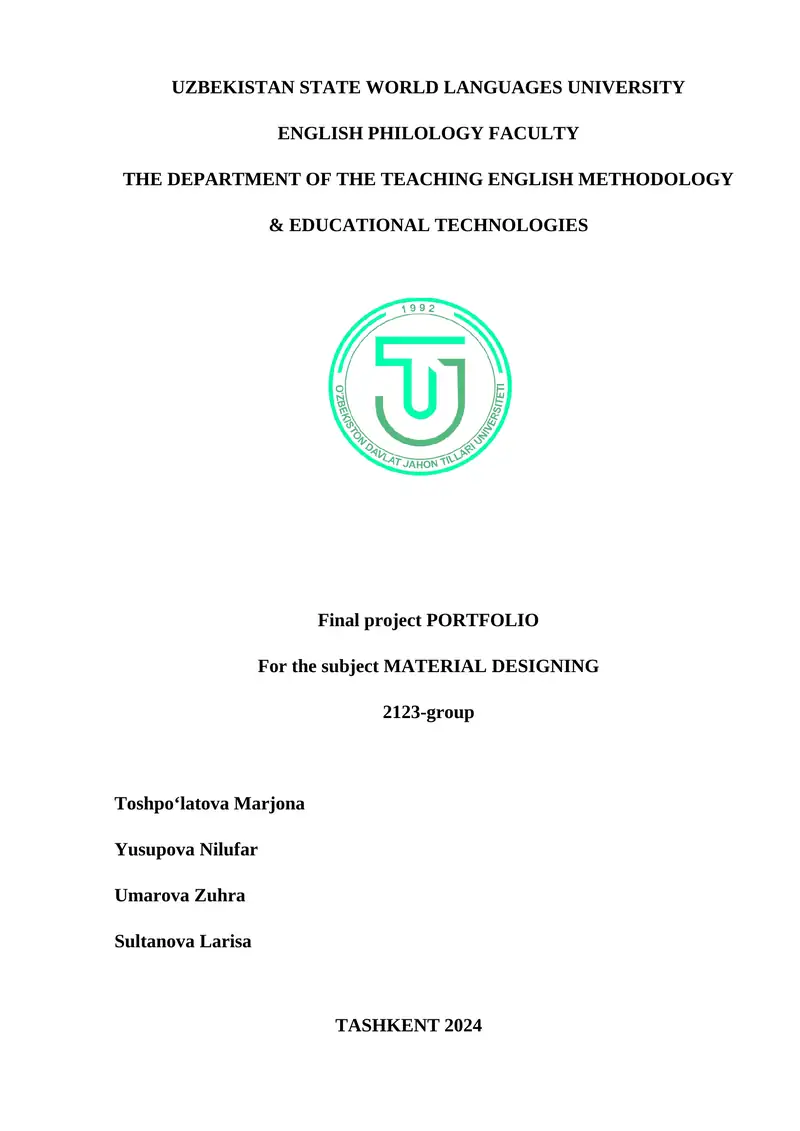 Final project PORTFOLIO