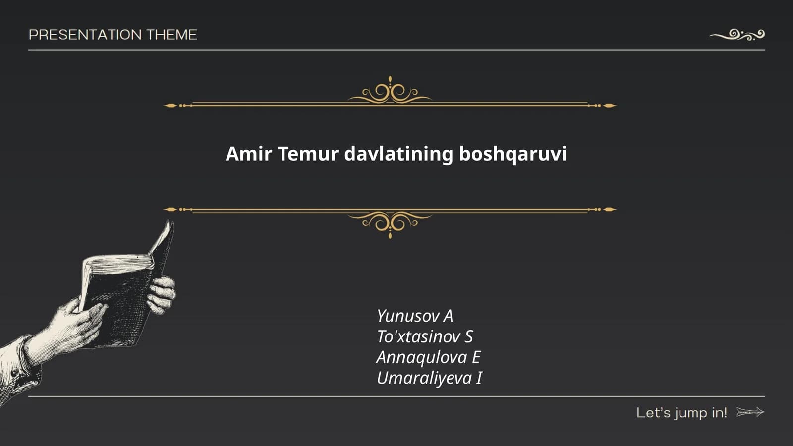 Amir Temur davlatining boshqaruvi