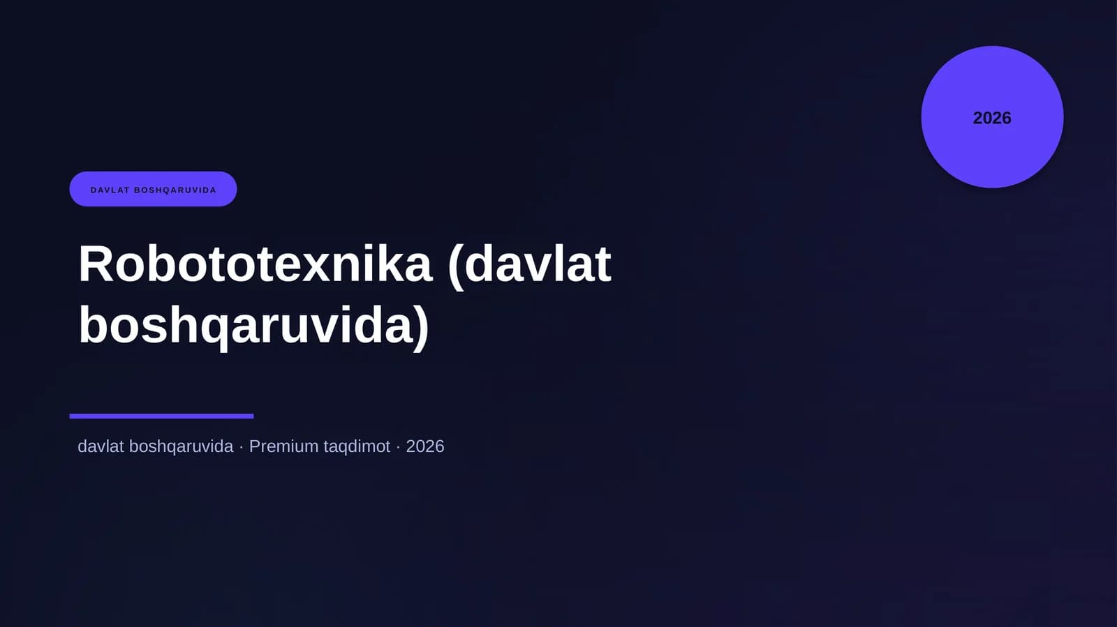 Robototexnika (davlat boshqaruvida)