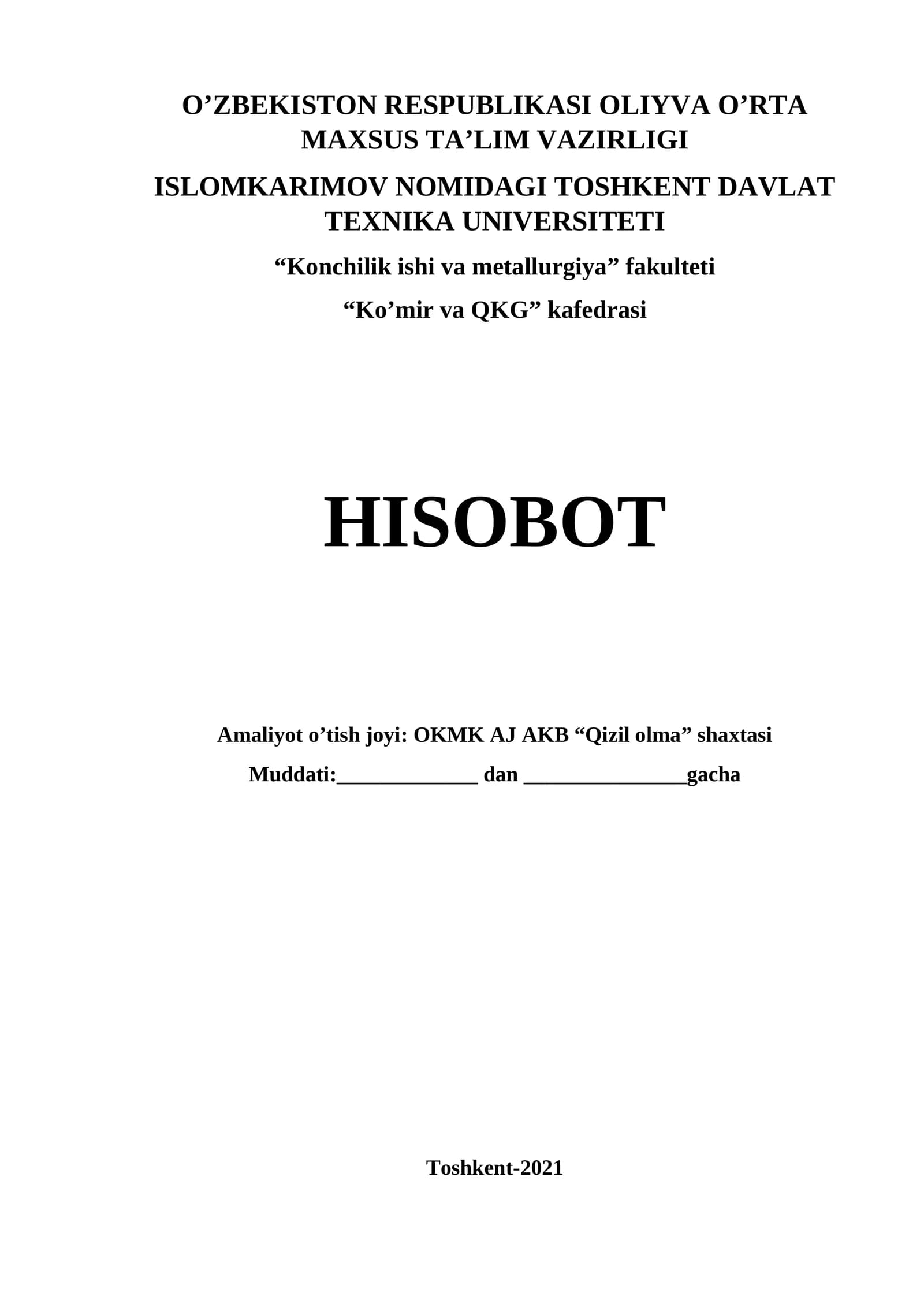 HISOBOT