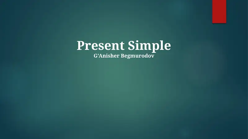 Present Simple
