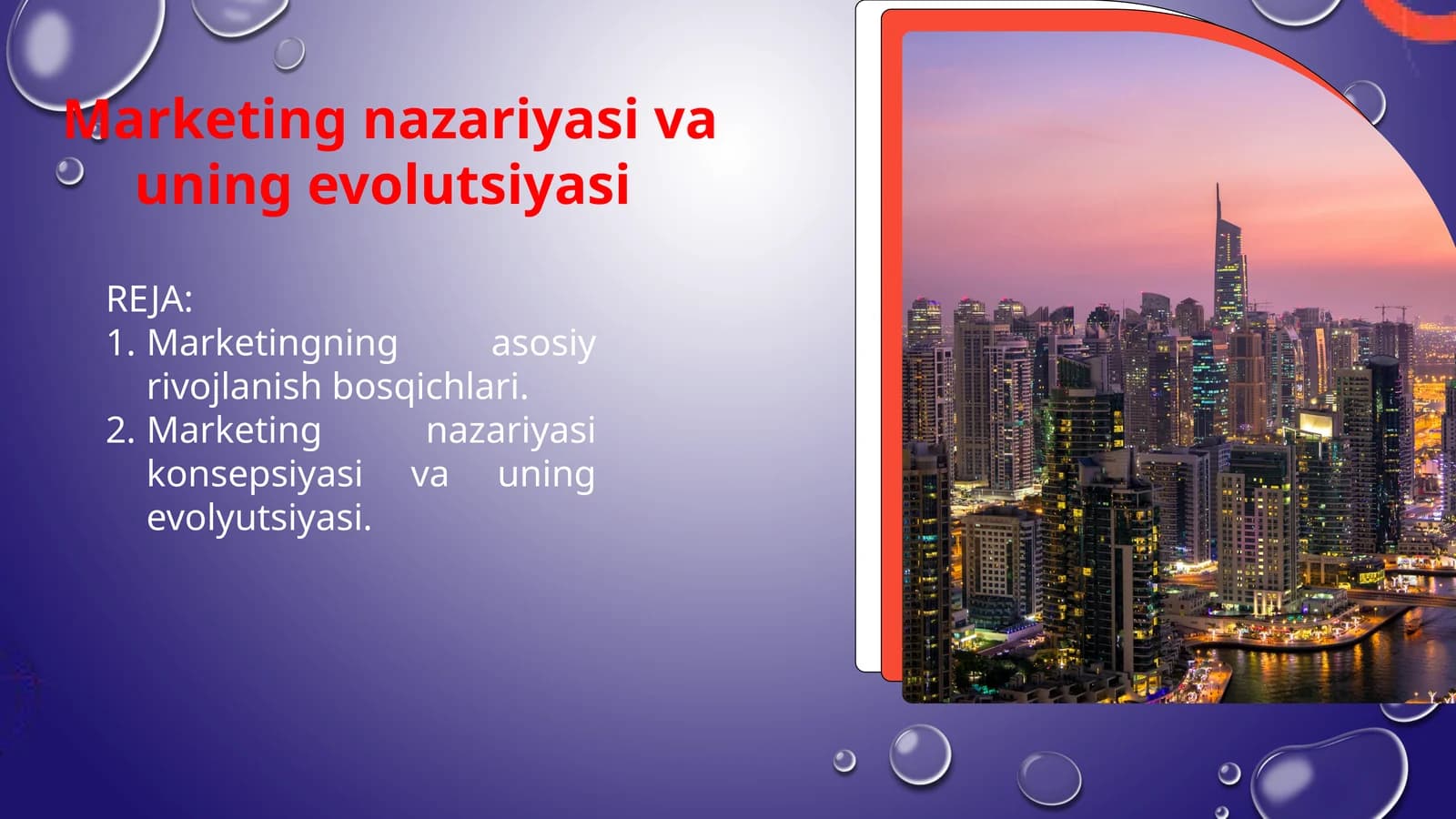 Marketingning asosiy rivojlanish bosqichlari
