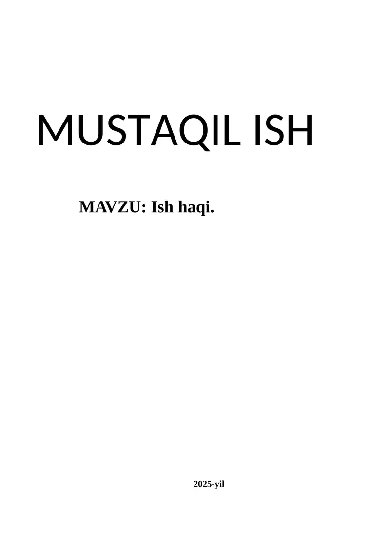 Ish haqi