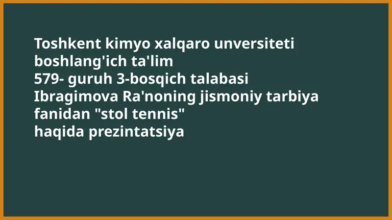 "Stol tennis"