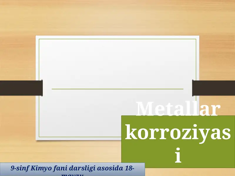 Metallarkorroziyasi