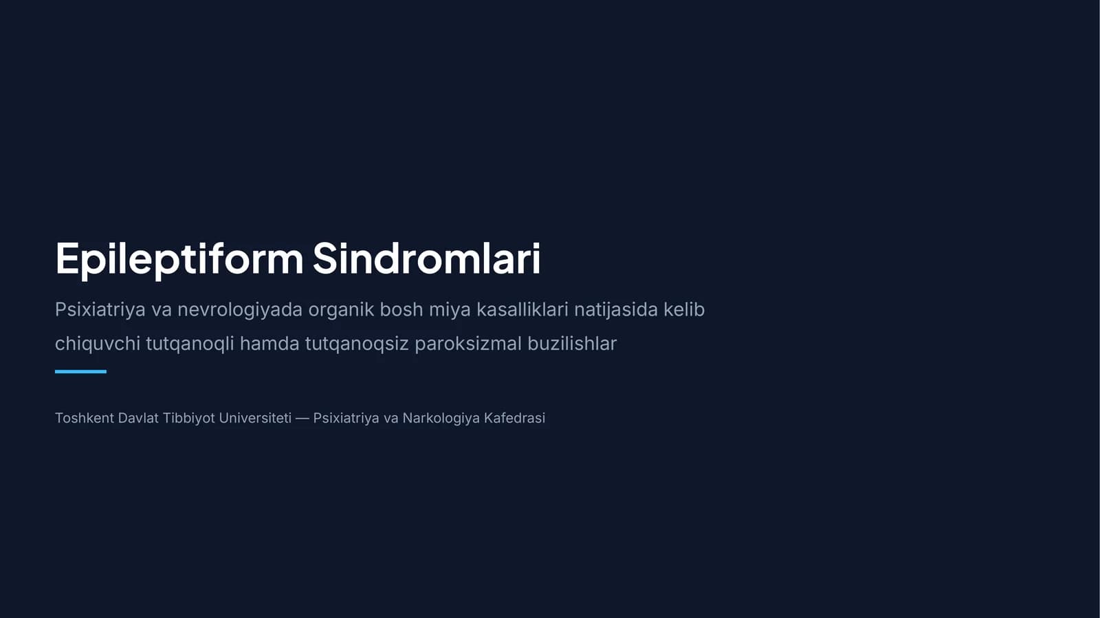 Epileptiform Sindromlari