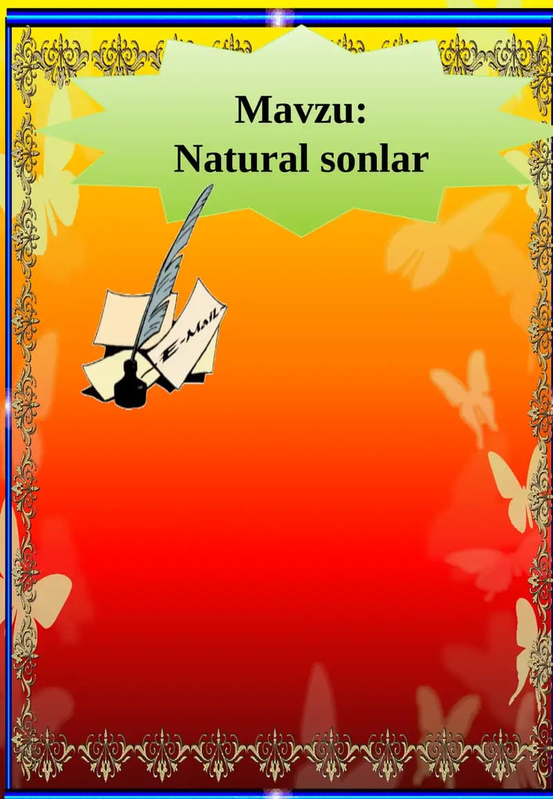 Naturalsonlar