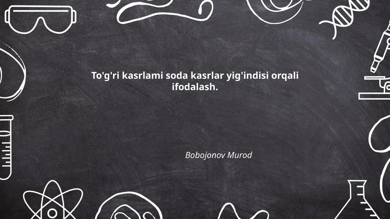 To'g'ri kasrlar va sodda kasrlar yig'indisi