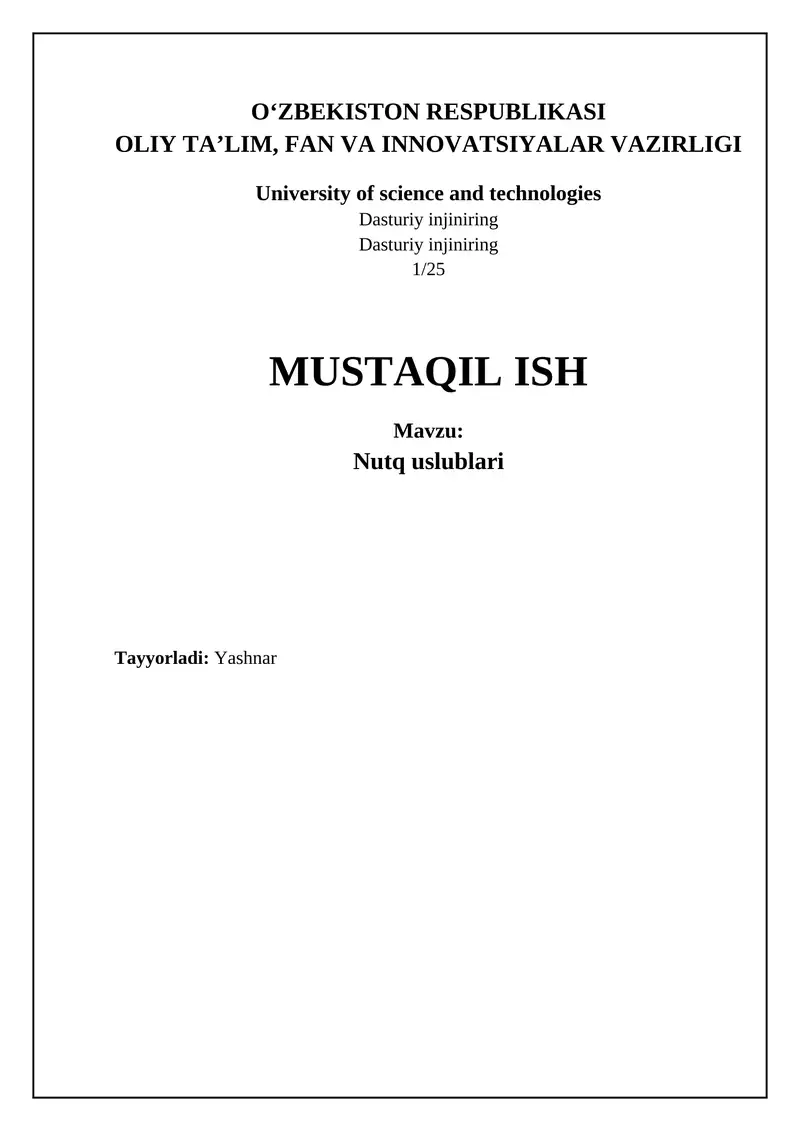 Nutq uslublari