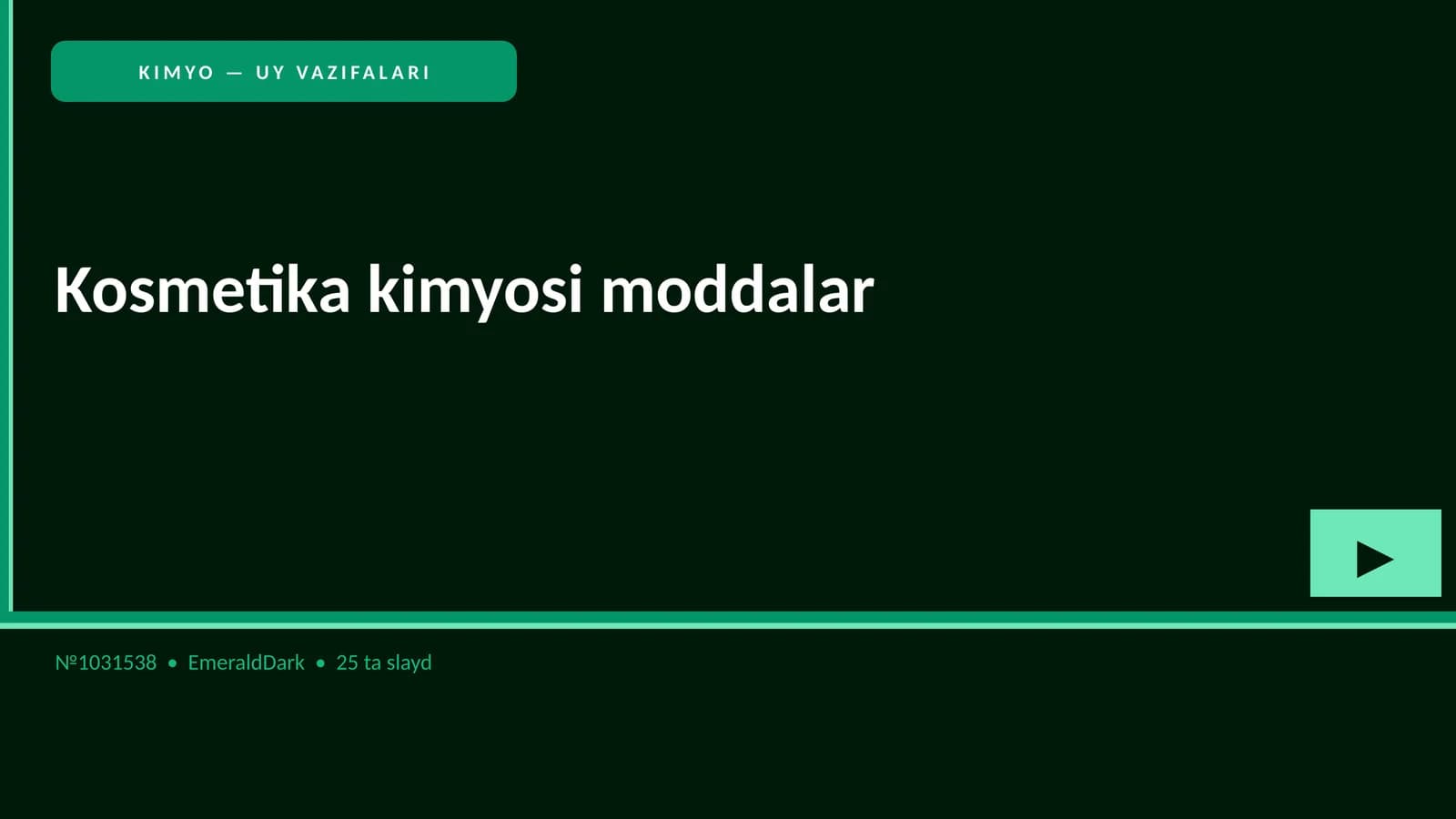 Kimyo — Uy Vazifalari
