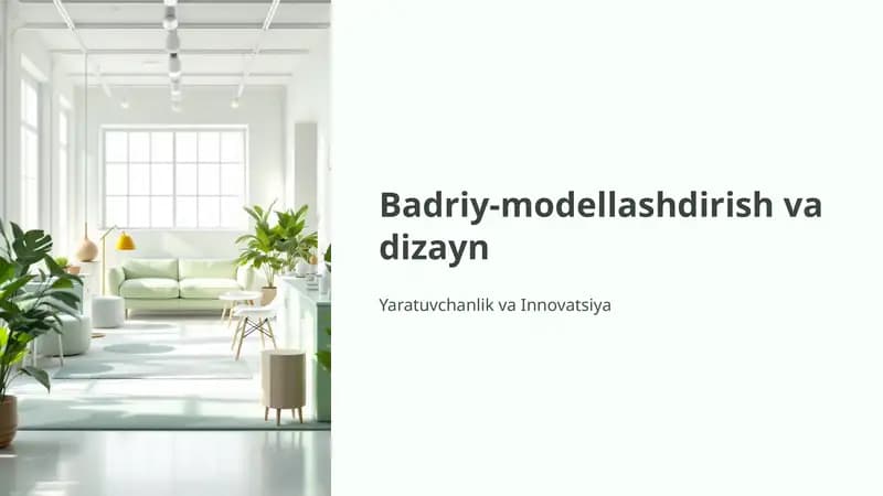 Badriy-modellashdirish va dizayn