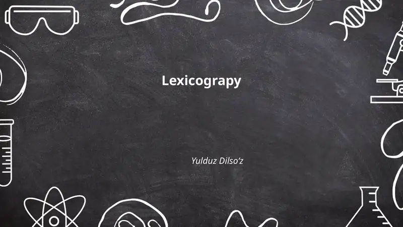 Lexicograpy