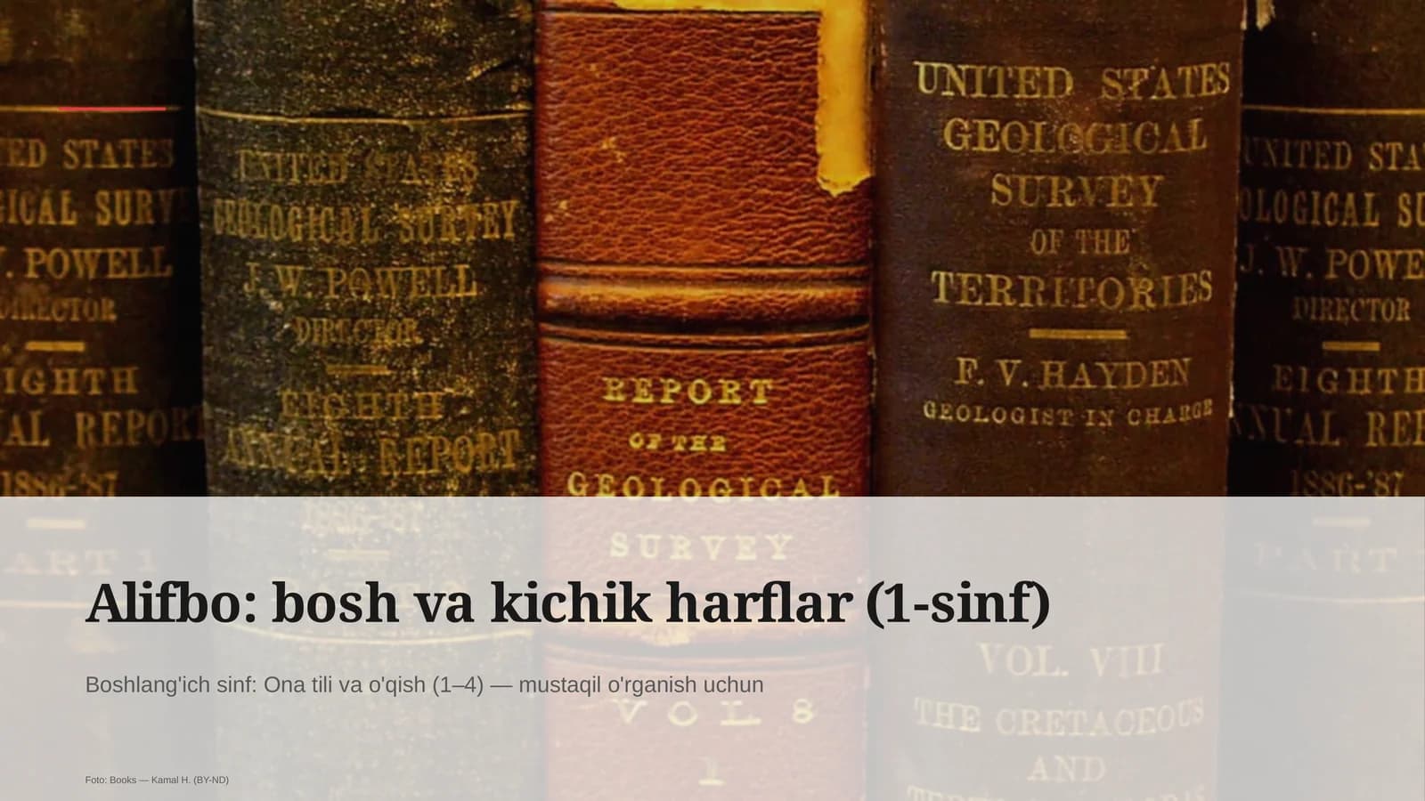 Alifbo: bosh va kichik harflar (1-sinf)