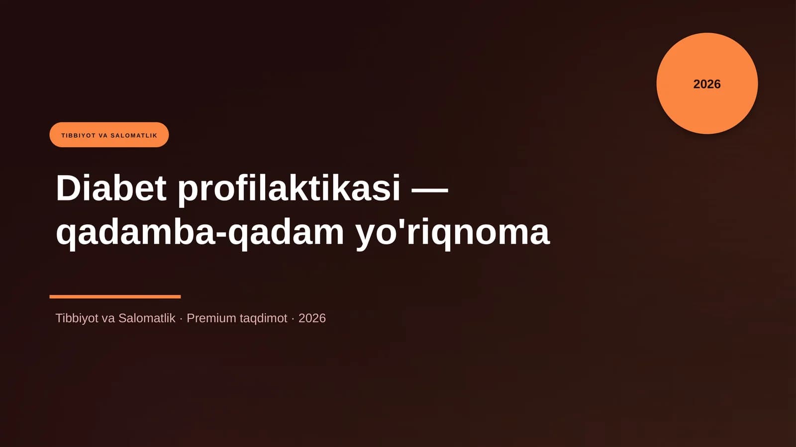 Diabet profilaktikasi — qadamba-qadam yo'riqnoma
