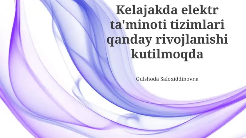 Energiya Saqlash Yechimlari