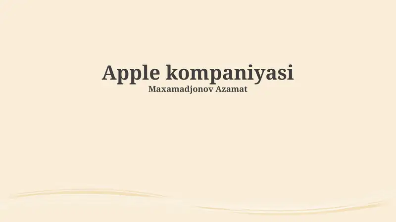Apple kompaniyasi