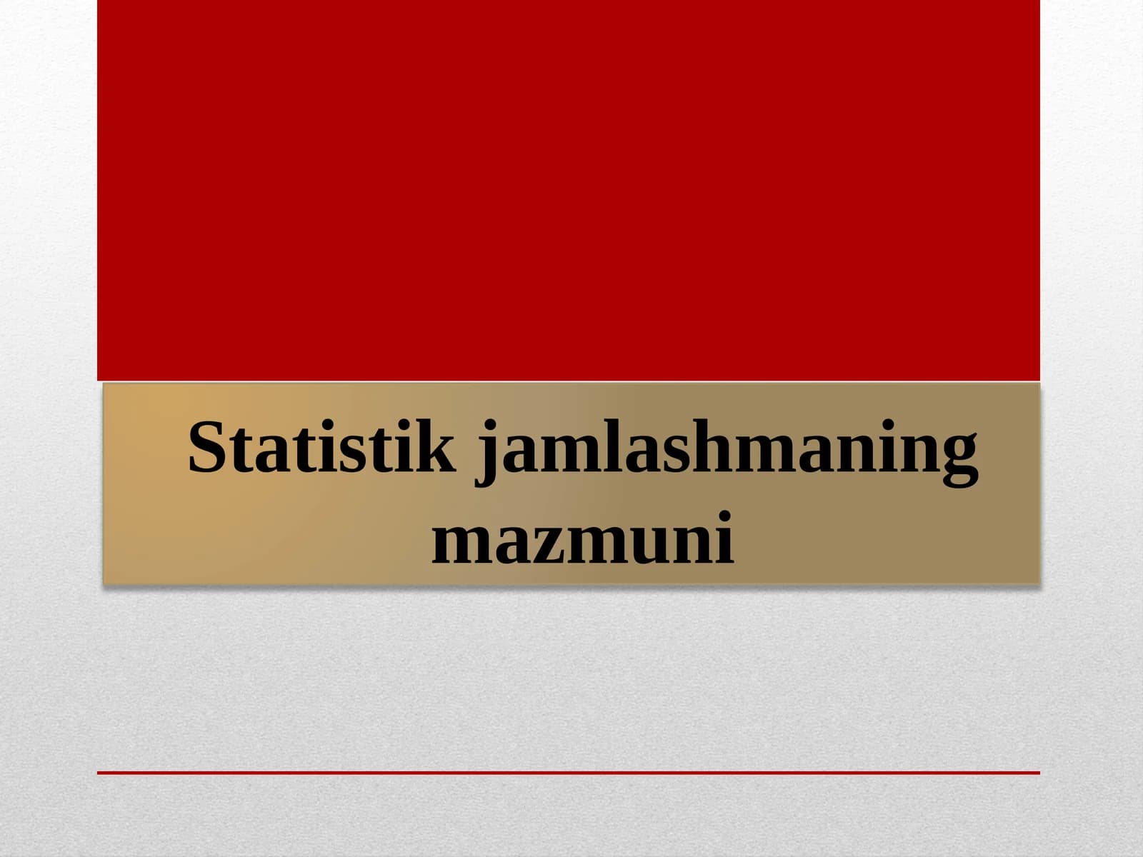 Statistik guruhlash
