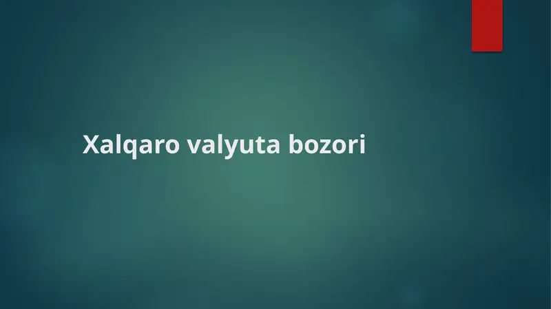 Xalqaro valyuta bozori